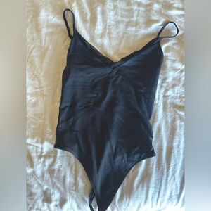 Babaton black mesh bodysuit XS